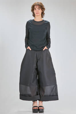 basic hip-lenght t-shirt of super light cotton jersey, doubled on the front - MELITTA BAUMEISTER 