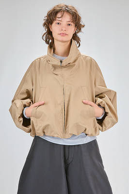 hip lenght caban, oversize, of cotton and polyammide twill  - 397