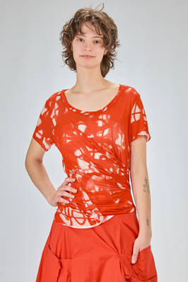 long slim t-shirt in lyocel and silk jersey  - 392