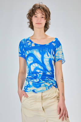 long slim t-shirt in lyocel and silk jersey  - 392