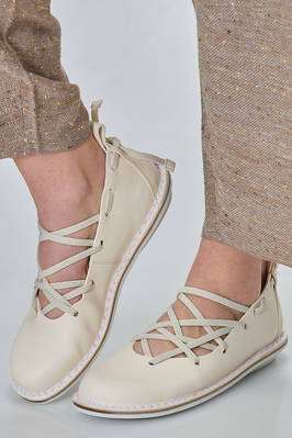 cowhide leather slipper shoe with elastic strap  - 51