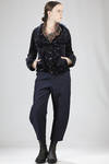 Short and fitted-at-the-waist jacket in cotton smooth velvet with floral print - VIVIENNE WESTWOOD - Gold 