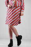 cotton etamine skirt with stripes - VIVIENNE WESTWOOD - Red 