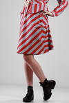 cotton etamine skirt with stripes - VIVIENNE WESTWOOD - Red 