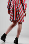 cotton etamine skirt with stripes - VIVIENNE WESTWOOD - Red 