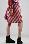 cotton etamine skirt with stripes - VIVIENNE WESTWOOD - Red 