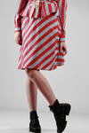 cotton etamine skirt with stripes - VIVIENNE WESTWOOD - Red 