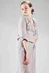 two pieces dress in linen cotton canvas with diagonal checks pattern - VIVIENNE WESTWOOD - Red 