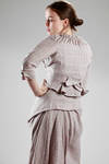 two pieces dress in linen cotton canvas with diagonal checks pattern - VIVIENNE WESTWOOD - Red 
