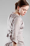 two pieces dress in linen cotton canvas with diagonal checks pattern - VIVIENNE WESTWOOD - Red 