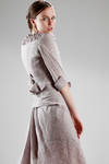 two pieces dress in linen cotton canvas with diagonal checks pattern - VIVIENNE WESTWOOD - Red 