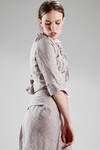 two pieces dress in linen cotton canvas with diagonal checks pattern - VIVIENNE WESTWOOD - Red 