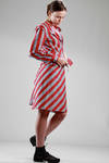 shirtlike jacket in cotton etamine with large stripes - VIVIENNE WESTWOOD - Red 