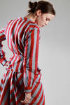 shirtlike jacket in cotton etamine with large stripes - VIVIENNE WESTWOOD - Red 