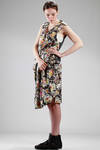 classic waistcoat with shoulder badge in stretch cotton etamine with floral printing on square - VIVIENNE WESTWOOD - Red 