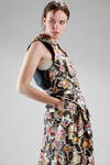 classic waistcoat with shoulder badge in stretch cotton etamine with floral printing on square - VIVIENNE WESTWOOD - Red 