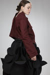 short blouson in heavy cotton rigid cloth, acetate lined - YANG LI 