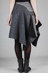 knee length skirt in wool and polyester cloth - ZUCCA 