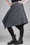 knee length skirt in wool and polyester cloth - ZUCCA 