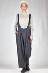 wide trousers in very soft melange modal, wool and nylon sallia, cupro lined - NOCTURNE # 