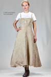 ‘sculpture’ dress, under the knee in linen jacquard with inner multilayered skirt base in polyester tulle - JUNYA WATANABE 