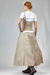 ‘sculpture’ dress, under the knee in linen jacquard with inner multilayered skirt base in polyester tulle - JUNYA WATANABE 