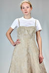 ‘sculpture’ dress, under the knee in linen jacquard with inner multilayered skirt base in polyester tulle - JUNYA WATANABE 