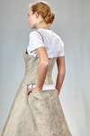 ‘sculpture’ dress, under the knee in linen jacquard with inner multilayered skirt base in polyester tulle - JUNYA WATANABE 