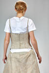 ‘sculpture’ dress, under the knee in linen jacquard with inner multilayered skirt base in polyester tulle - JUNYA WATANABE 