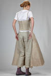 ‘sculpture’ dress, under the knee in linen jacquard with inner multilayered skirt base in polyester tulle - JUNYA WATANABE 