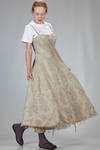 ‘sculpture’ dress, under the knee in linen jacquard with inner multilayered skirt base in polyester tulle - JUNYA WATANABE 