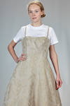 ‘sculpture’ dress, under the knee in linen jacquard with inner multilayered skirt base in polyester tulle - JUNYA WATANABE 