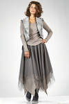 ‘haute couture’ gilet in wool, polyester and silk jacquard with floral print slightly shinny - MARC LE BIHAN 