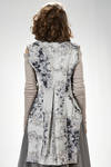 ‘haute couture’ gilet in wool, polyester and silk jacquard with floral print slightly shinny - MARC LE BIHAN 