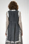 ‘haute couture’ gilet in wool, polyester and silk jacquard with floral print slightly shinny - MARC LE BIHAN 