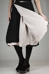 calf length skirt in wool gauze and silk crêpe de chine - DANIELA GREGIS 