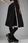 calf length skirt in wool gauze and silk crêpe de chine - DANIELA GREGIS 