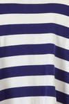 maglia al fianco, ampia, in maglia rasata di cotone a righe orizzontali bicolore - DANIELA GREGIS 