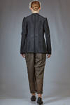 slim-fit jacket, hip-length, in shaded pinstripe silk and elastane - MARC LE BIHAN 