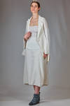 hip length jacket in washed linen crêpe and washed cotton, viscose and silk voile. - MARC LE BIHAN 