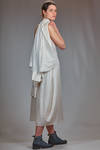 hip length jacket in washed linen crêpe and washed cotton, viscose and silk voile. - MARC LE BIHAN 