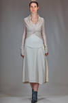hip-length slim fit jacket in stretch crêpe of polyamide, silk and elastane - MARC LE BIHAN 