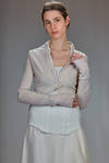 hip-length slim fit jacket in stretch crêpe of polyamide, silk and elastane - MARC LE BIHAN 