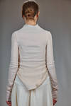 hip-length slim fit jacket in stretch crêpe of polyamide, silk and elastane - MARC LE BIHAN 