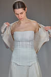 hip-length slim fit jacket in stretch crêpe of polyamide, silk and elastane - MARC LE BIHAN 