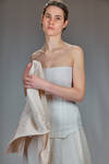 hip-length slim fit jacket in stretch crêpe of polyamide, silk and elastane - MARC LE BIHAN 