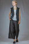 hip-length slim waistcoat in washed polyamide canvas - MARC LE BIHAN 