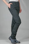 pantalone asciutto in gessato tono su tono di seta ed elastan - MARC LE BIHAN 