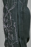 pantalone asciutto in gessato tono su tono di seta ed elastan - MARC LE BIHAN 