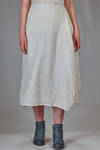 wide skirt, longuette in washed linen crêpe - MARC LE BIHAN 